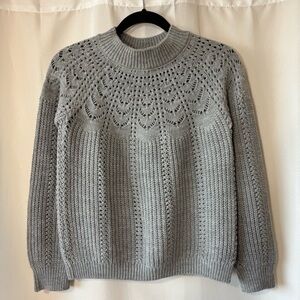 Bartolini Made in Italy Wool Blend Grey Knit Sweater